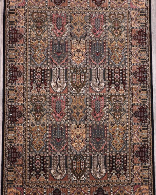 Black Hand Knotted 6 X 9 Area Rug
