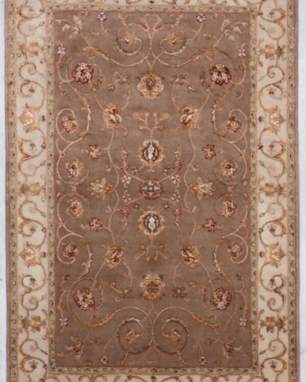 Hand-Crafted Camel Color 4'1 X6'2 Jaipur Rug