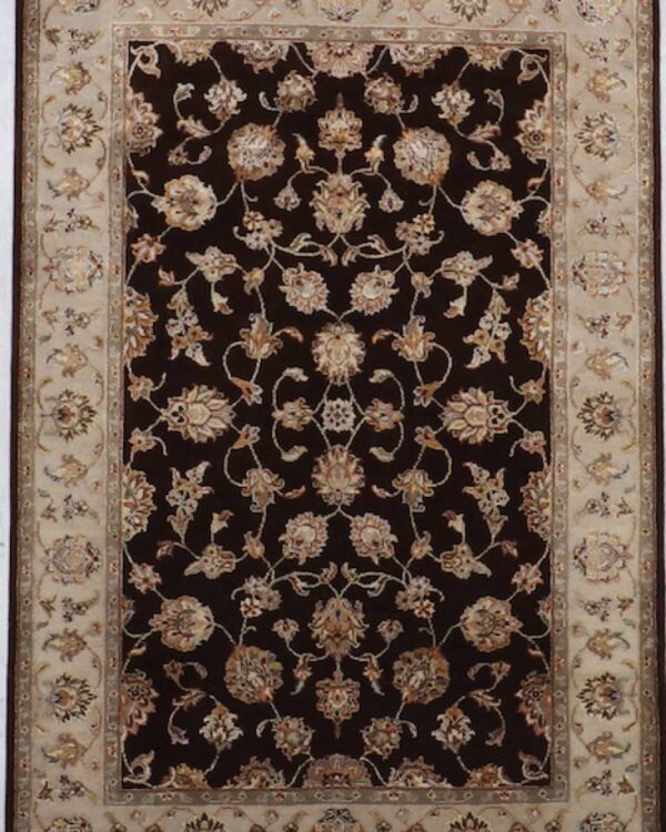 Jaipur Hand Knotted Brown Rug by RugsbyIndia