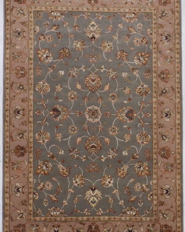 4'1 X6'0 Babyblue Hand Crafted Jaipur Rug