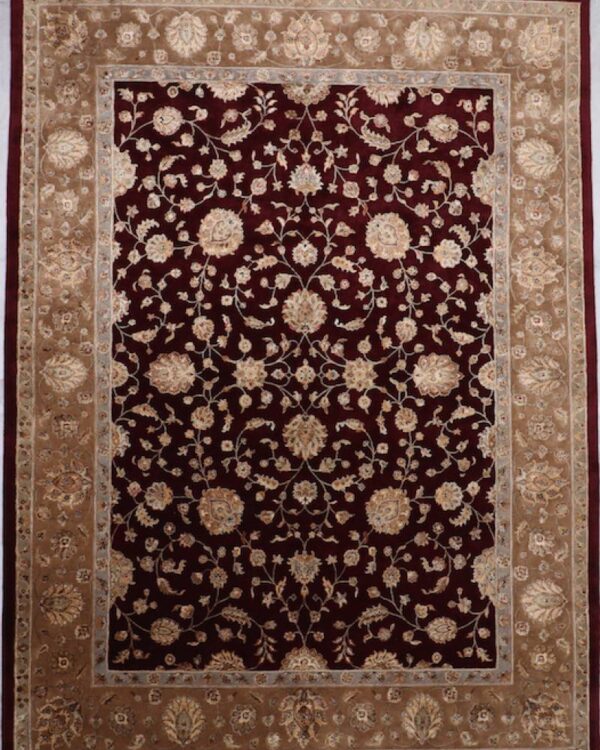 Hand Knotted Red 9'0 X12'1 Rug - RugsByIndia