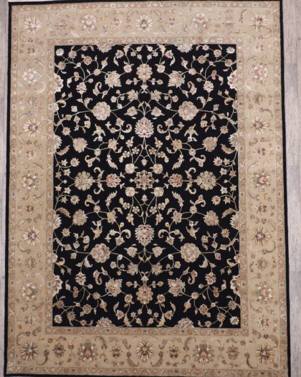 Black Hand Crafted large Rug - Rugs by India