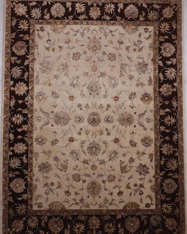 Beige Hand Knotted Area large Rug - Rugs By India
