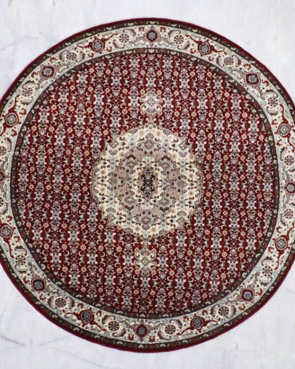 Red Hand-Crafted 6'2 X 6'3 Area Rug
