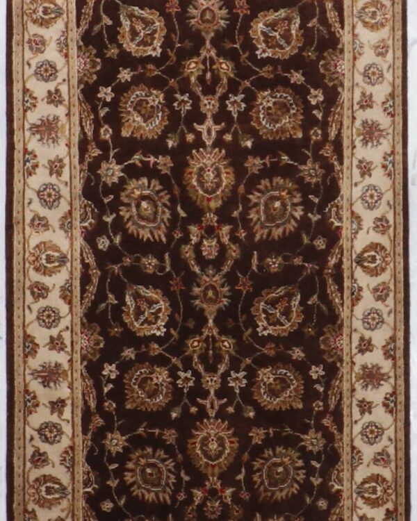 Jaipur Brown Hand Knotted 3'0 X5'1 Area Rug designed by Rugs By India