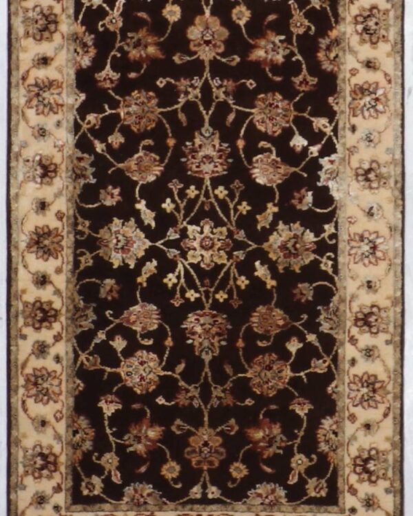 Brown Hand Knotted 3'1 X5'1 Area Jaipur Rug