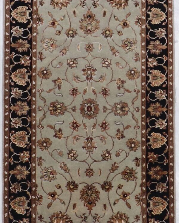 Grey Hand Knotted 3'0 X5'2 Area Jaipur Rug