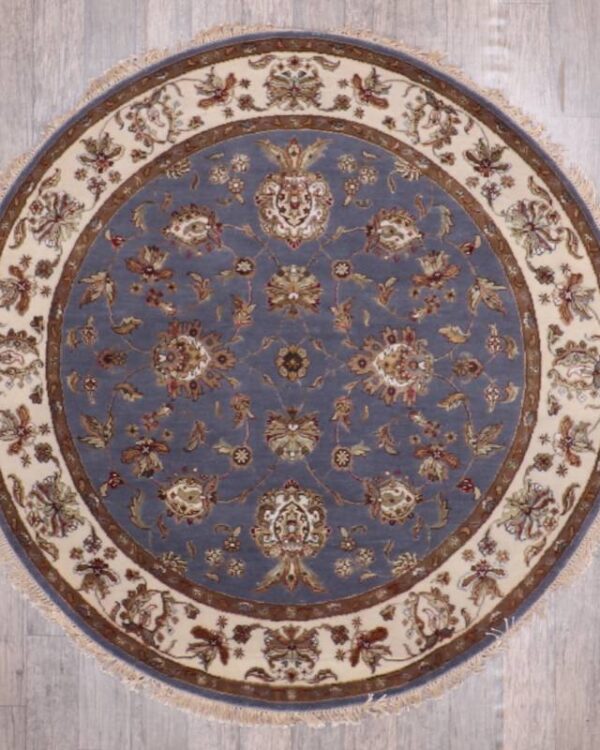 Jaipur Blue Hand Knotted Rug 5'1 X5'2