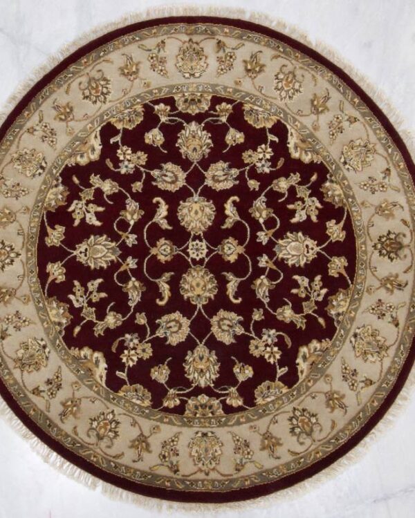 Jaipur Red Hand-Crafted 5'0 X 5'1 Area Rug
