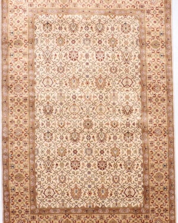 Jaipur Ivory Hand Knotted 4'1 X 6'2 Rug